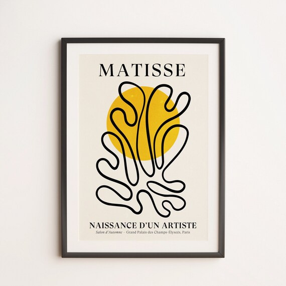 Sun Leaf Matisse Edition Retro Matisse Colorful Mid Century Abstract Cutouts Poster Art Print