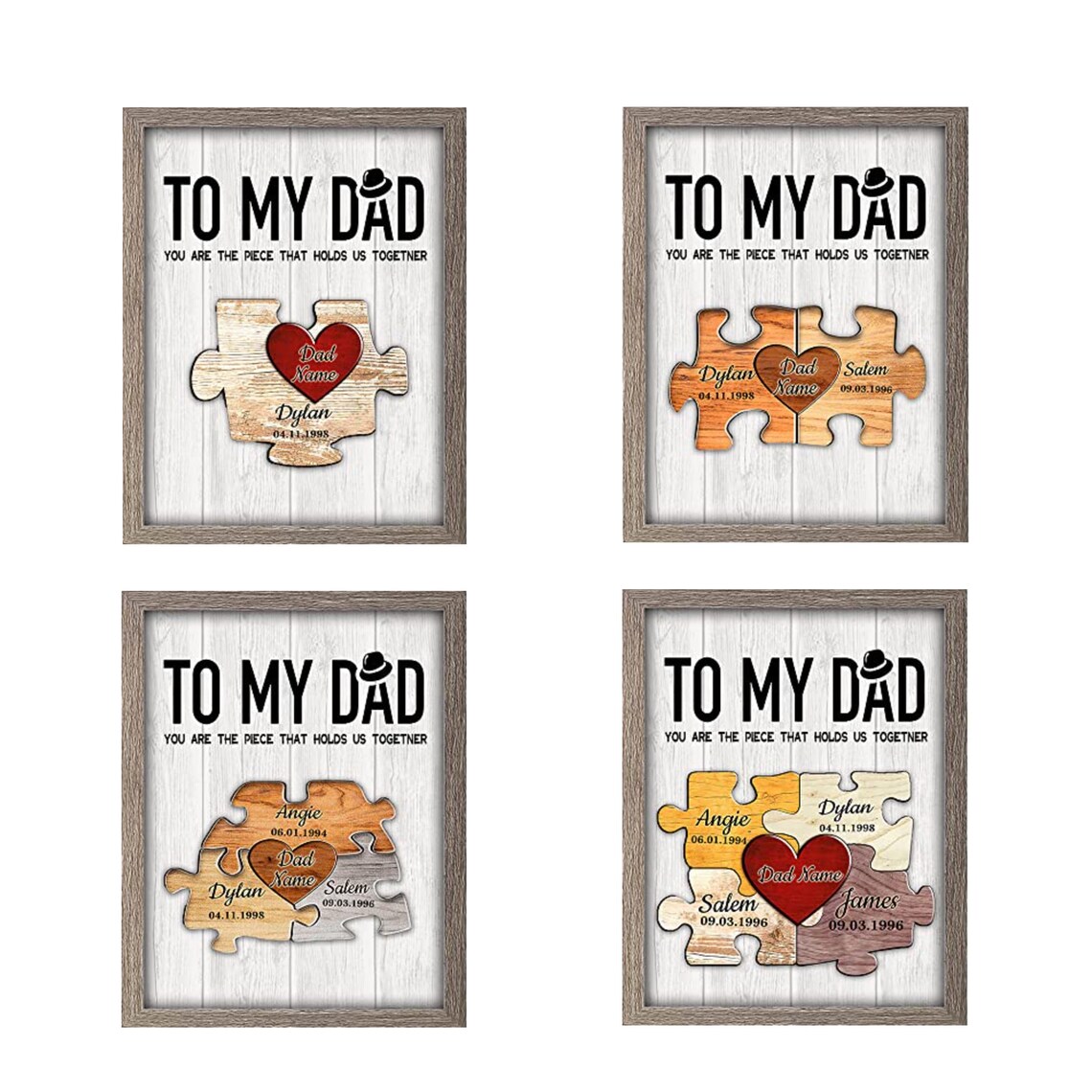 To My Dad You Are the Piece That Holds Us Together Puzzle Poster - Image 3