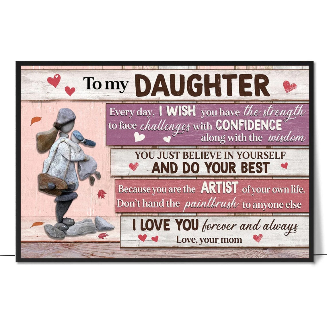 Mom To Daughter Youre The Artist Of Your Life Family Mothers Day Wall Art Gift From Mom Birthday Gift For Your Daughter
