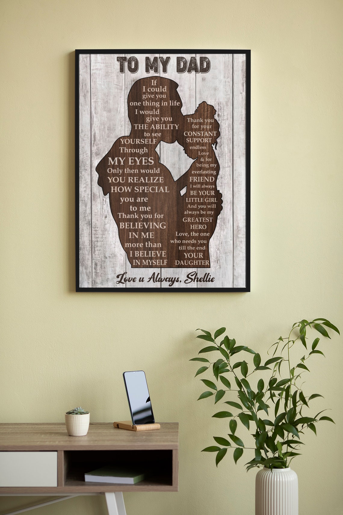 Personalized To My Dad You Will Always Be My Greatest Hero Love Poster Gift For Dad From Daughter - Image 4