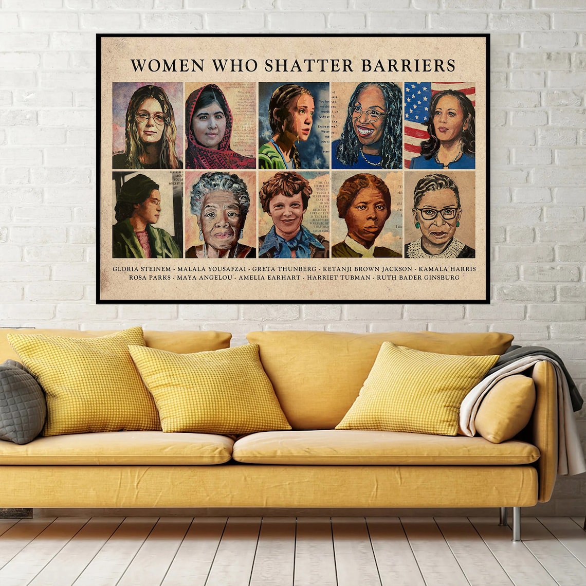 Women Who Shatter Barriers Iconic History Makers Collage Poster - Image 4