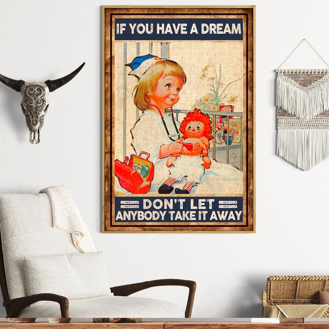 If You Have a Dream Little Nurse Vintage Inspirational Poster - Image 2