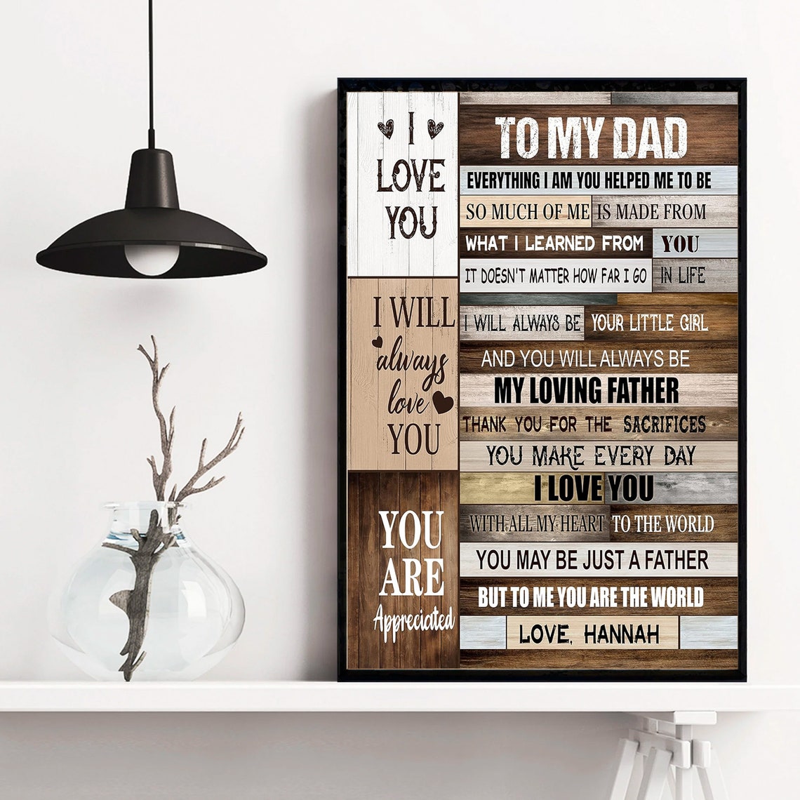 Personalized Dad Poster Gifts From Son Daughter Kids Fathers Day Gifts For Dad Dad Birthday Gifts Best Dad Gifts Daddy Gifts - Image 2