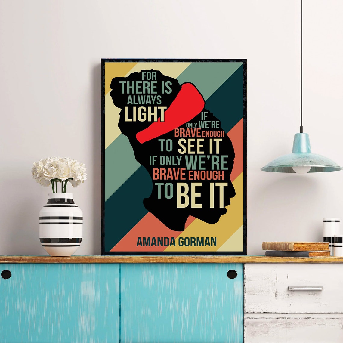 Amanda Gorman For There Is Always Light Retro Portrait Poster - Image 3