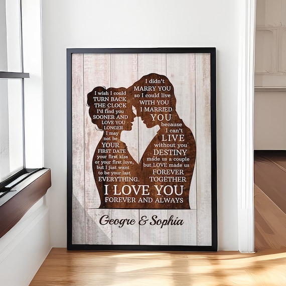 Personalized Couple Poster I Didnt Marry You So I Could Live With You Gift For Him Gift For Her Funny For Couple Lover Husband Wife