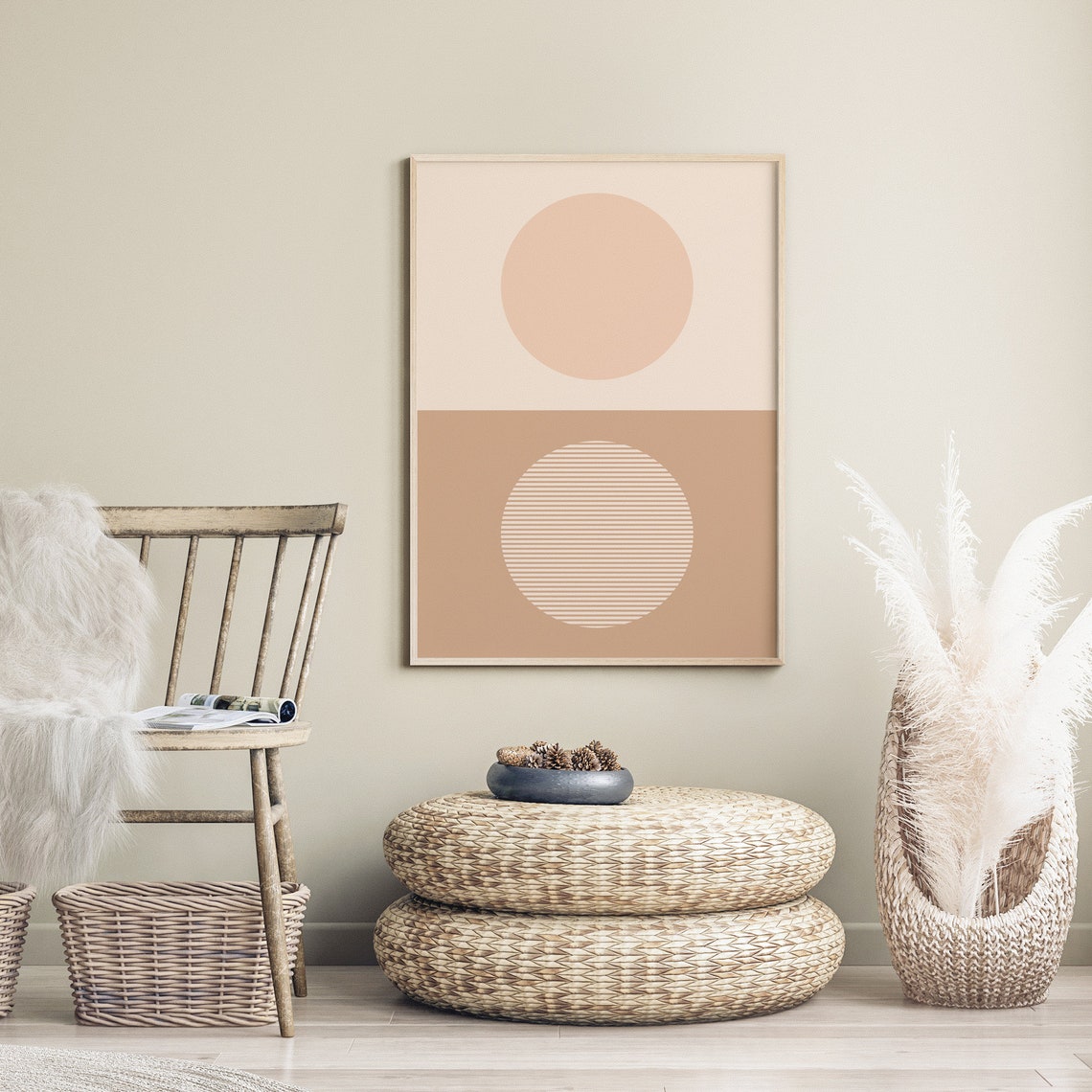 Abstract Art Print Abstract Bedroom Art Modern Boho Art Geometric Wall Art Boho Print Decor Minimalist Print Modern Wall Art - Image 2