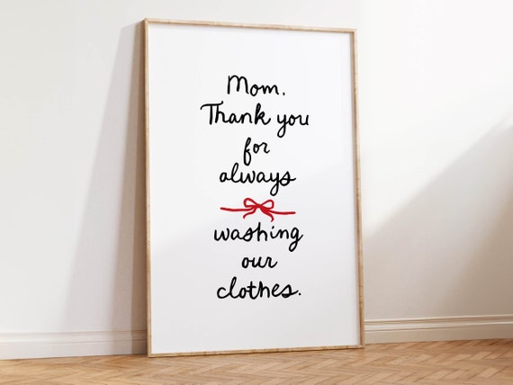 Laundry Wash Room Sign Laundry Wall Art Decor Utility Room Print Mom Poster Laundry Room Wall Hang For Home Refresh Gift For Mom