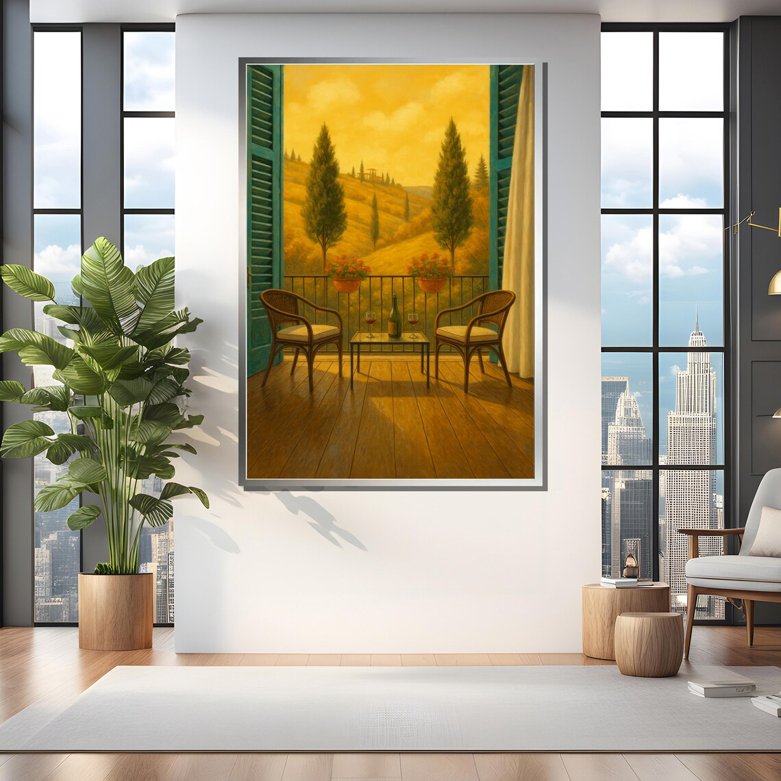Tuscany Balcony View, Travel Poster - Image 4