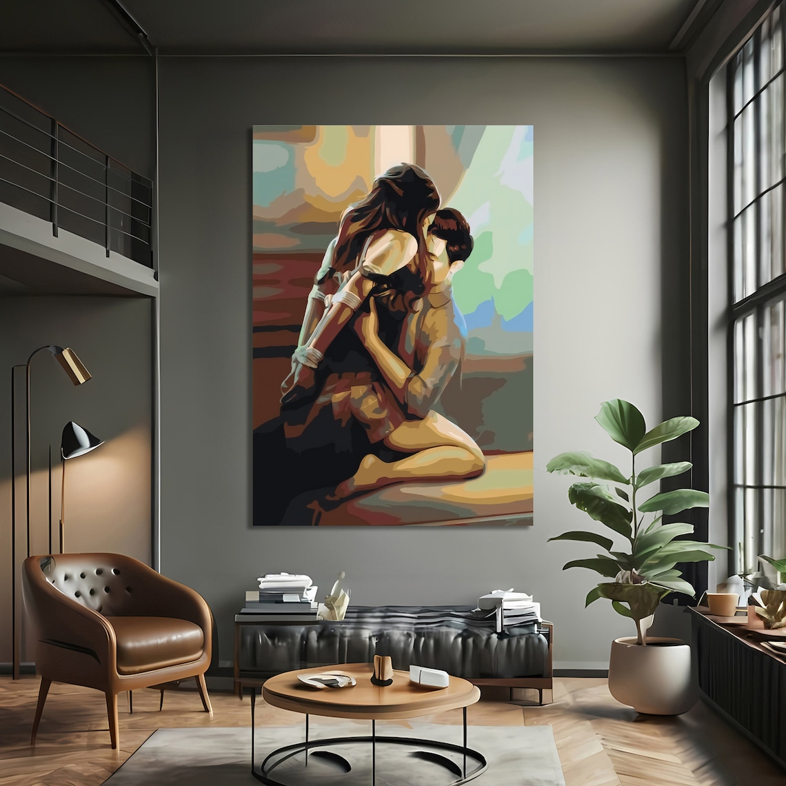 Intimate Moments, Erotic Painting for Home Decor - Image 3