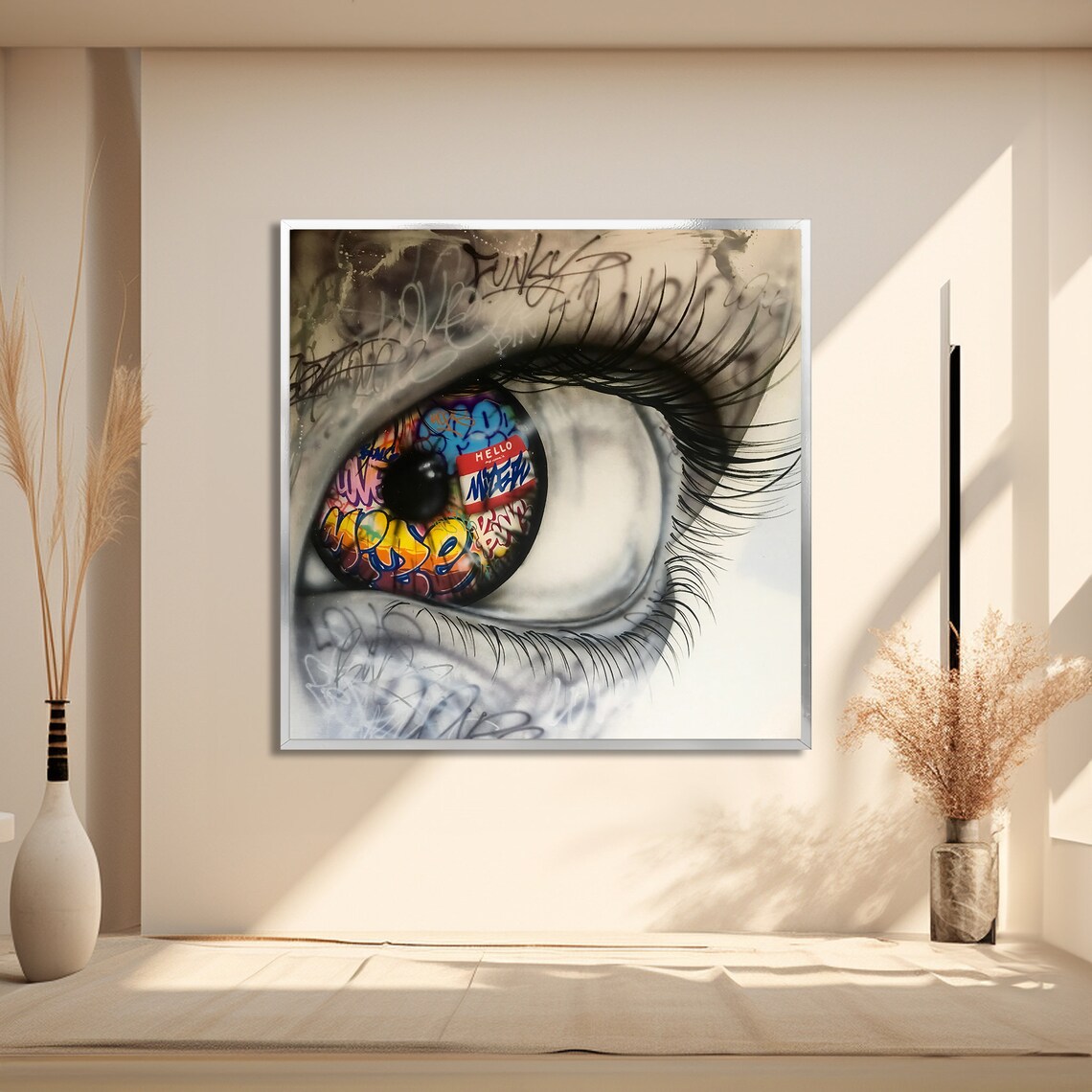 Graffiti Eye Painting, Urban Street Art Decor - Image 2