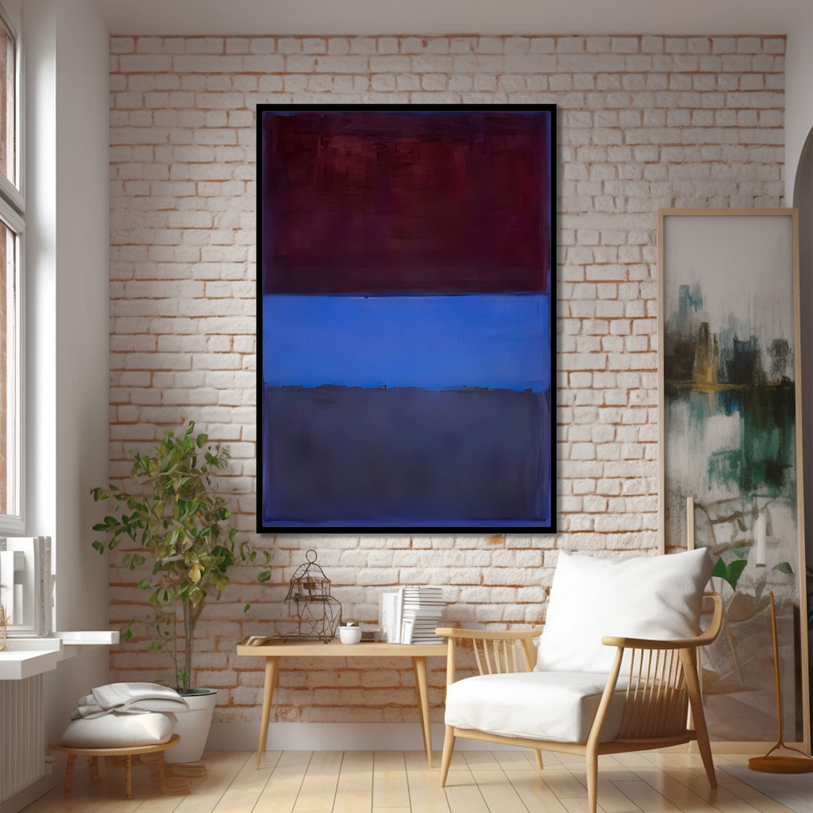 Mark Rokhto-Inspired Abstract Art, Modern Decor - Image 3