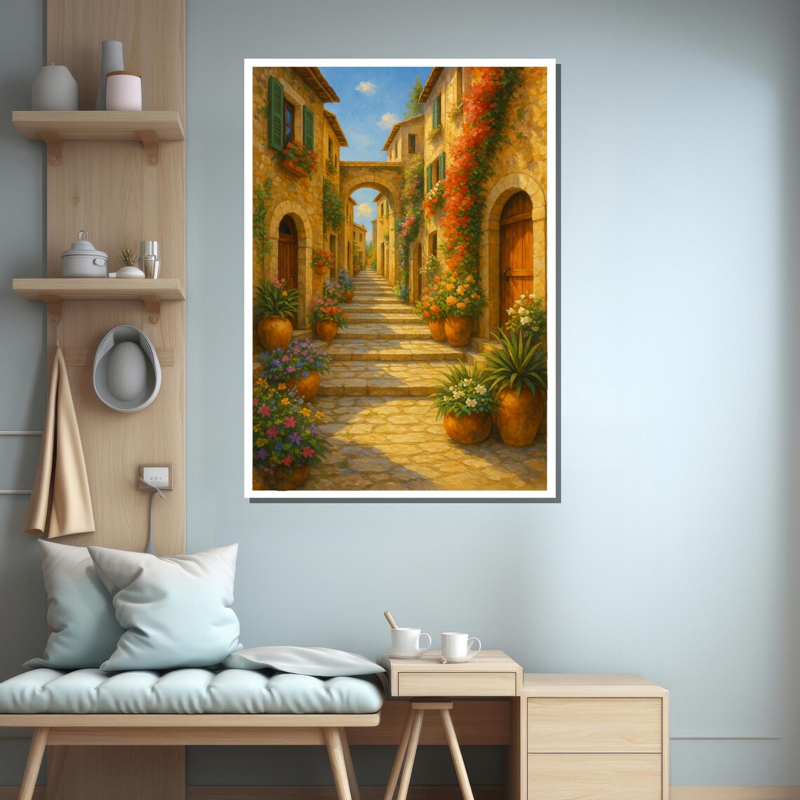 Mediterranean Stone Alley Art Print - Image 3