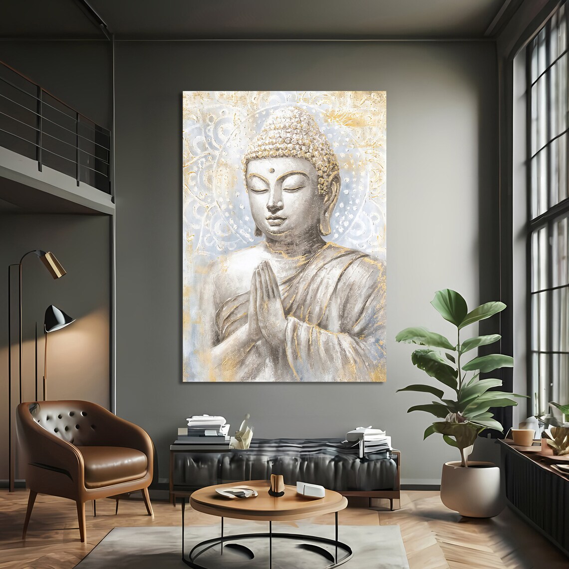 Buddha Painting, Meditative Wall Decor - Image 3