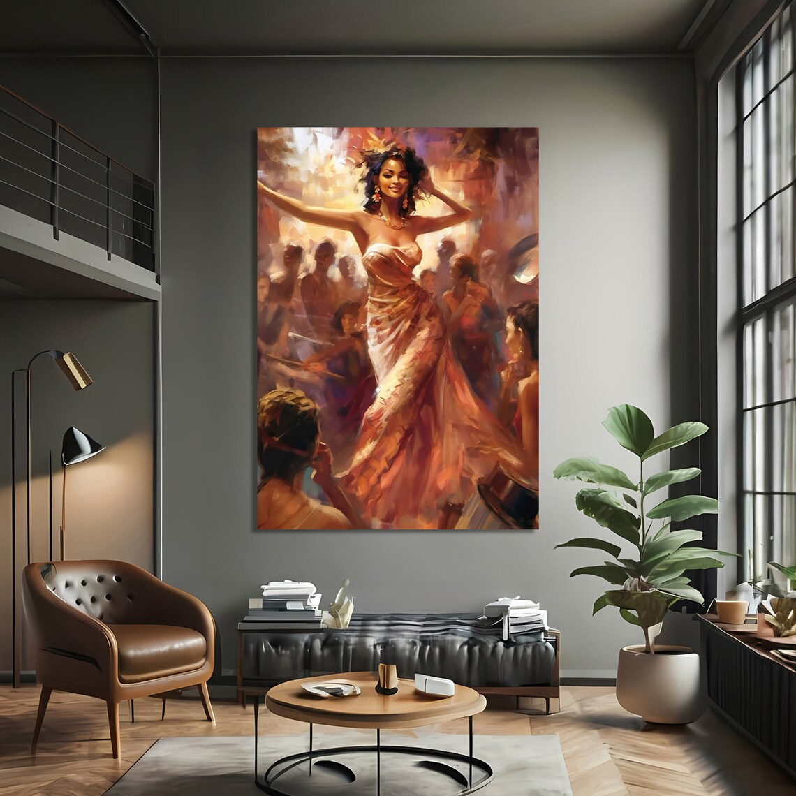 Party Scene Painting - Lively Home Decor Art - Image 3