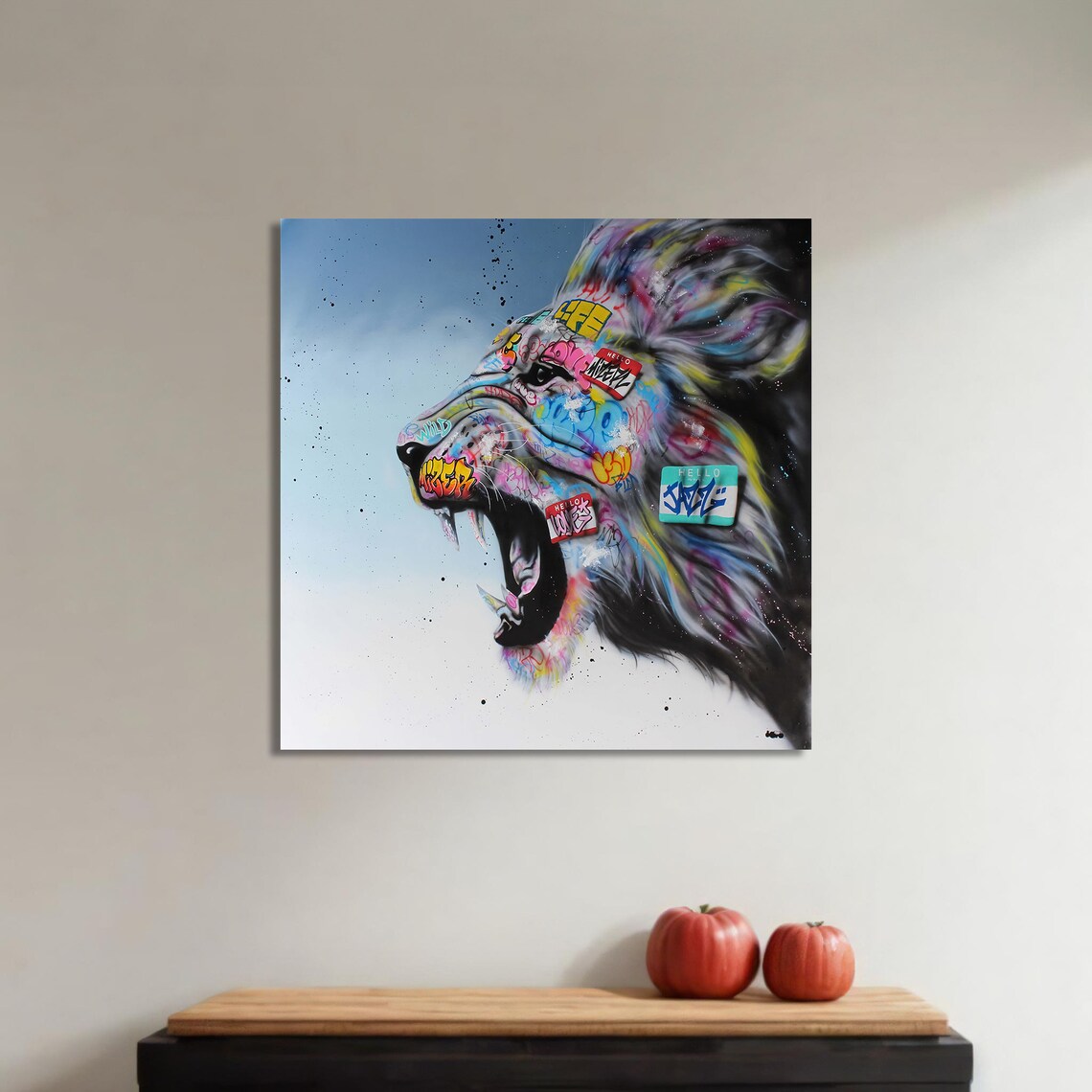 Graffiti Lion, Urban Street Art Poster - Image 4