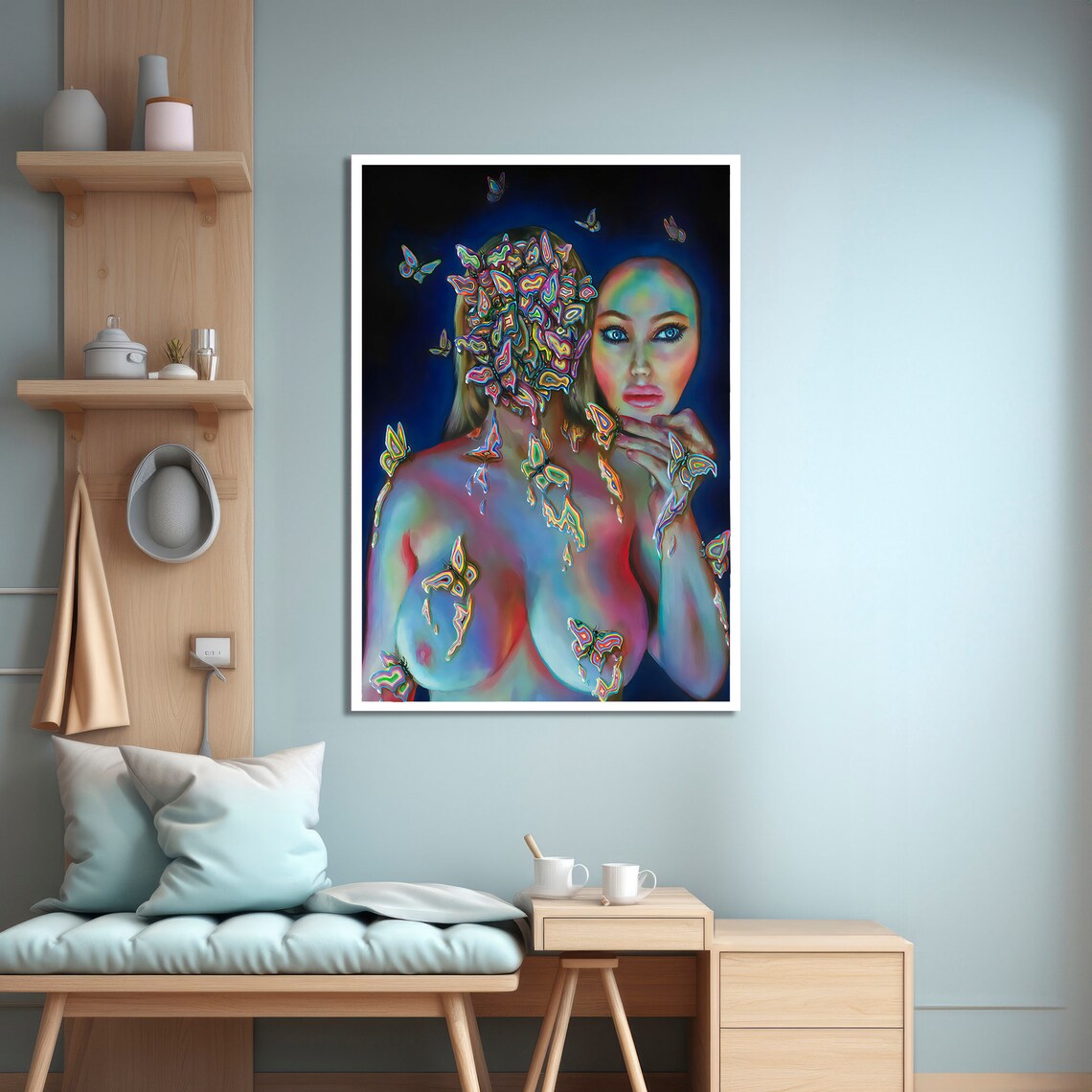 Sensual Butterfly Transformation, Bold Provocative Art - Image 4