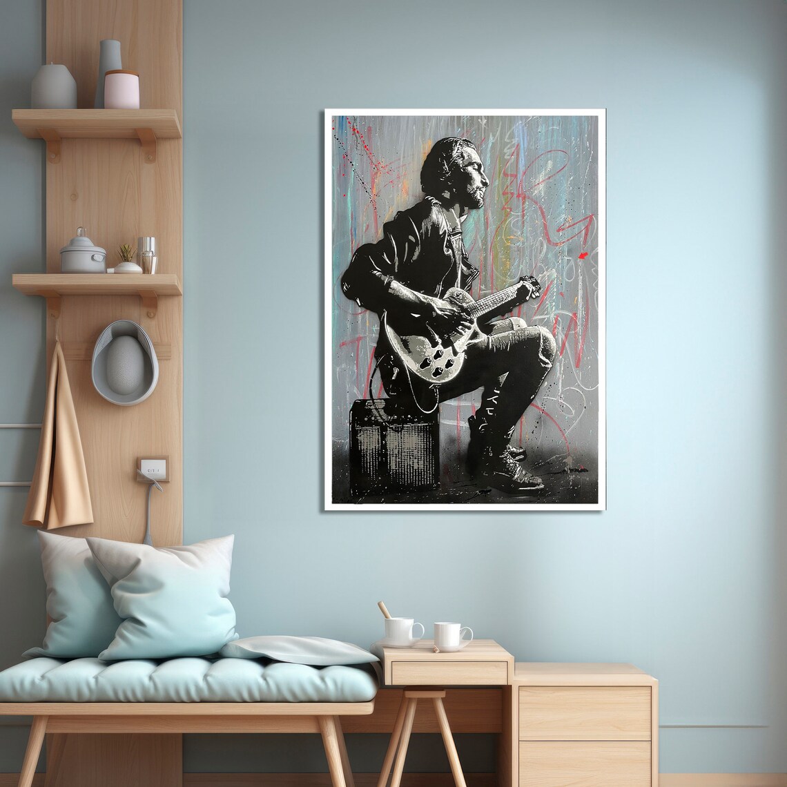 Guitarist Painting - Music Lovers Studio Decor - Image 4