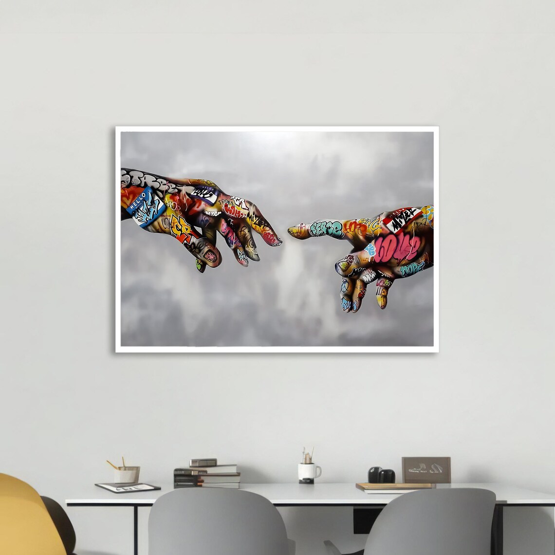 Graffiti Hands Creation, Urban Street Art Decor - Image 4