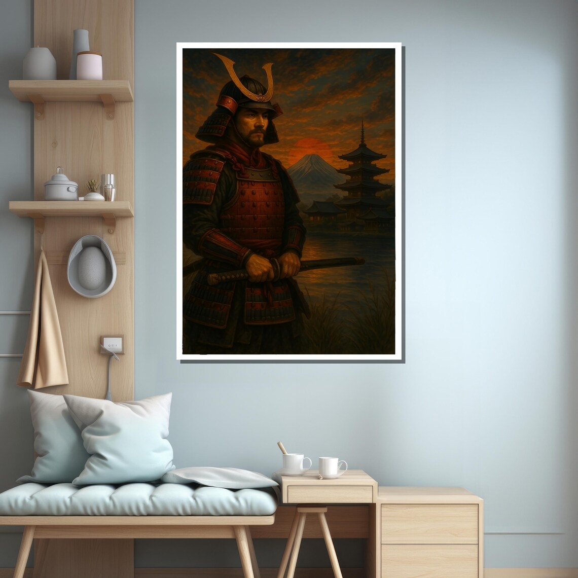 Samurai Warrior Art Print, Japanese Wall Decor - Image 3