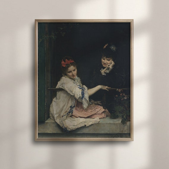 Victorian Woman Portrait Antique Wall Art Vintage Oil Painting Classic Womens Artwork Timeless Beauty C16 1332