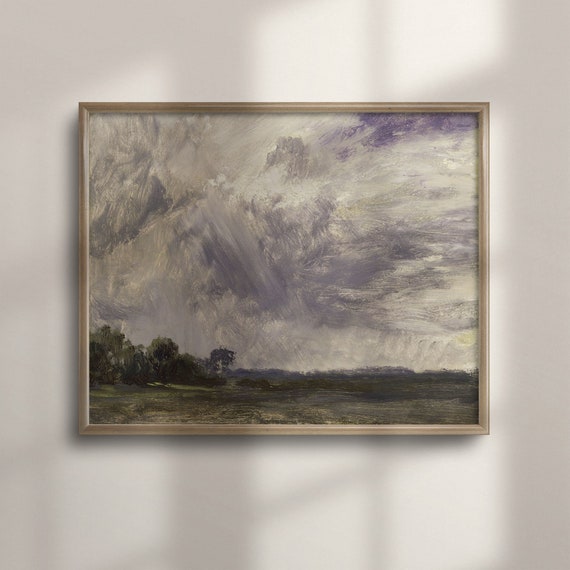 Abstract Landscape Oil Painting Rustic Mountain And Forest Wall Art Muted Tones Home Decor Nature Inspired Poster C16 654