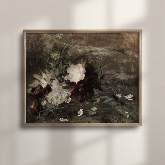 Antique Floral Art Print, Vintage Botanical Still Life