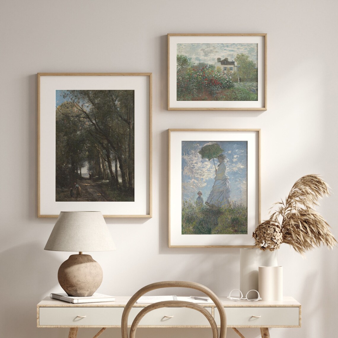 Vintage Forest Road Oil Painting Classic Woodland Landscape Poster - Image 2