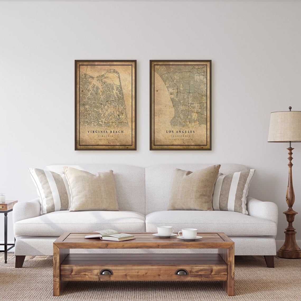 Virginia Beach Vintage Map Poster, Rustic Coastal Art Print - Image 4