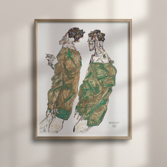 Egon Schiele Devotion 1913 Expressionism Art Print