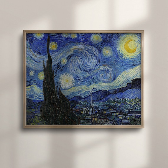 Starry Night By Van Gogh Museum Quality Art Poster Classic Impressionist Wall Decor Famous Dutch Artist Reproduction C16 275