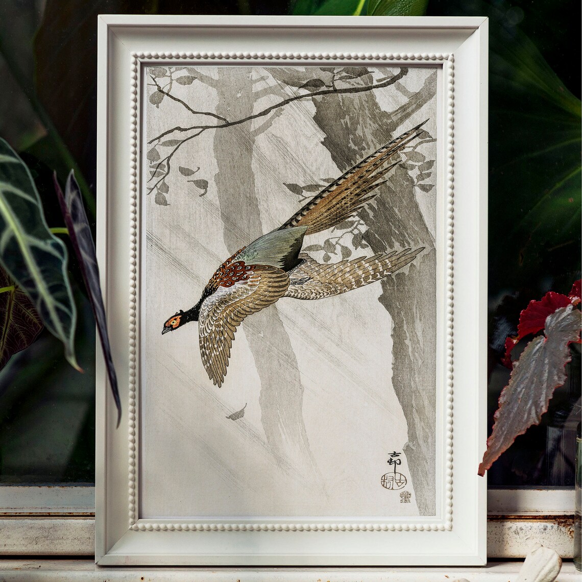 Pheasant Antique Space Painting Vintage Art Print - Image 4