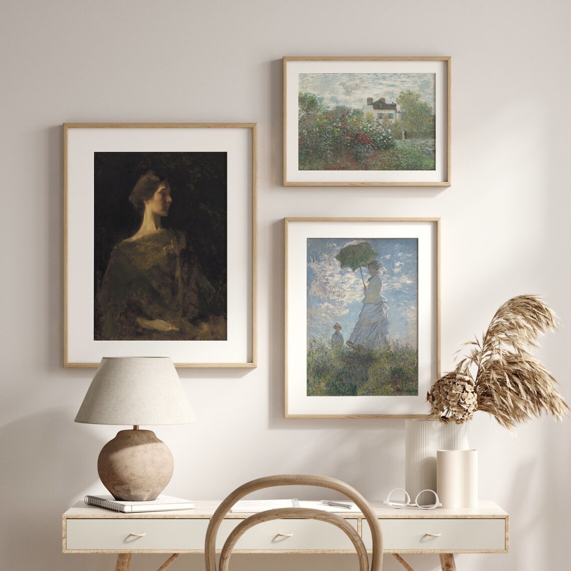 Dark Moody Oil Portrait Of A Young Woman Chiaroscuro Style Art Poster - Image 2