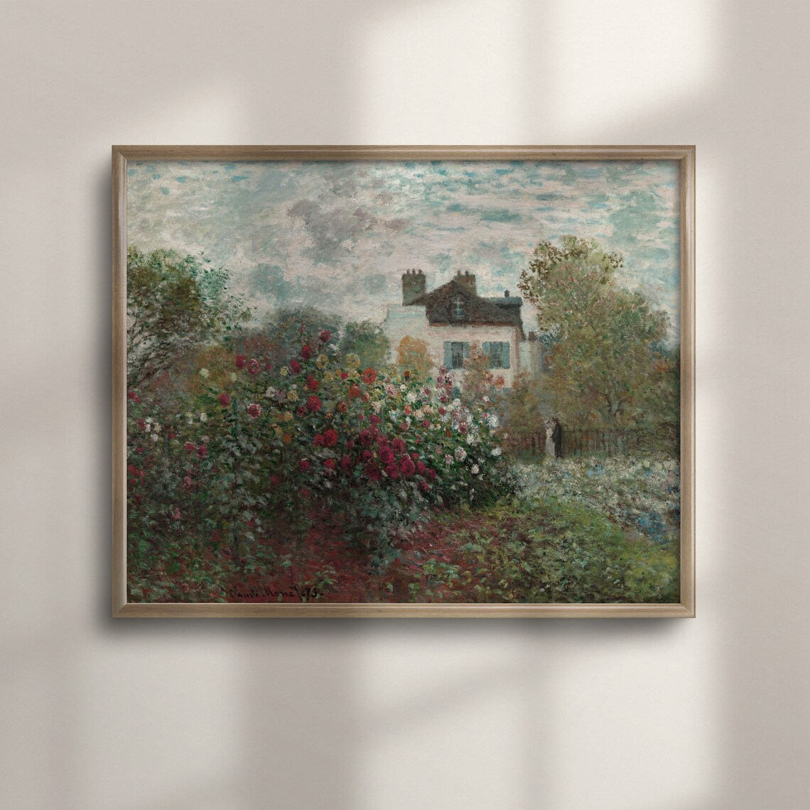 Vintage Rose Garden Art Print, Cottagecore Farmhouse Style