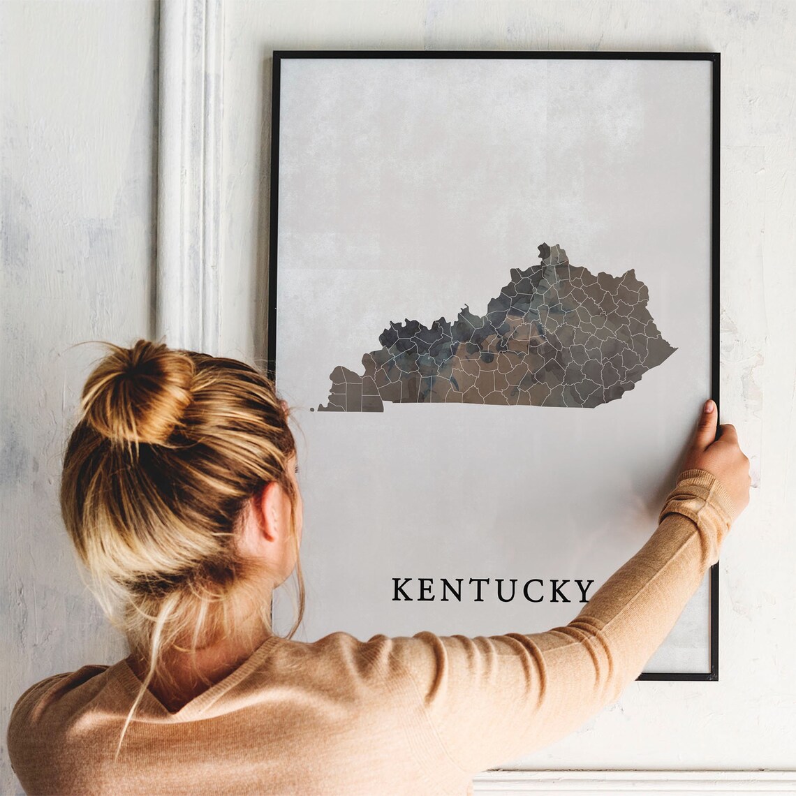 Kentucky Vintage Style Map Print, Travel Poster - Image 3