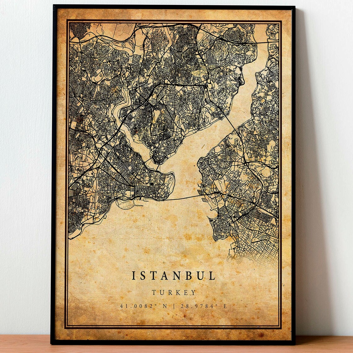 Istanbul Vintage Map Poster, Rustic Travel Poster - Image 4