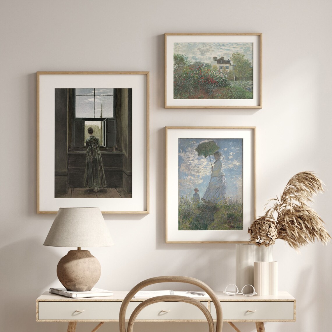 Woman At The Window Caspar David Friedrich Antique Painting Art Poster - Image 2