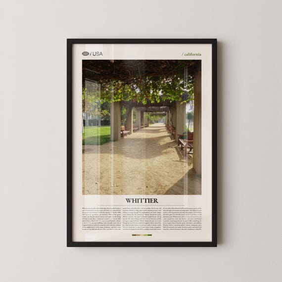 Whittier Print Wall Art Poster Photo Narrows Uptown Turnbull Canyon Pio Pico