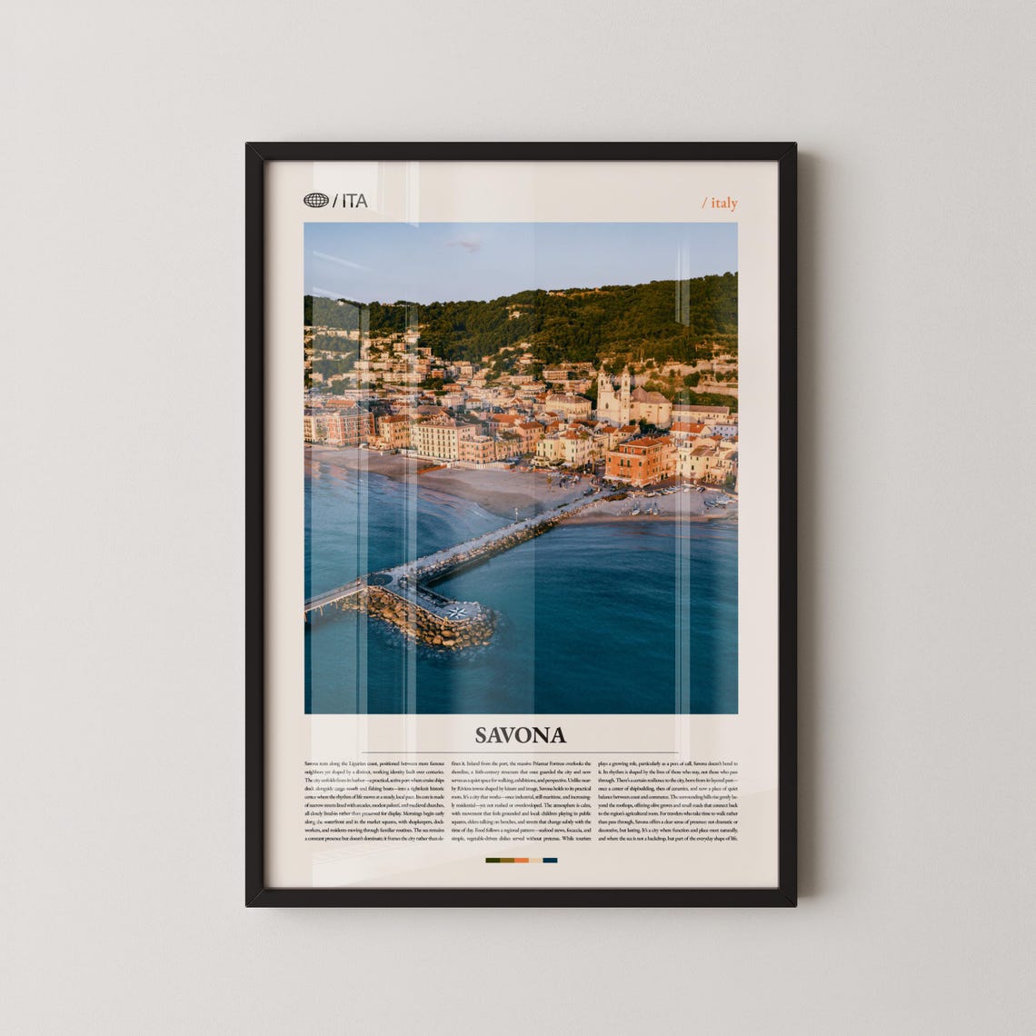Savona Harbor Port City Ligurian Coast Editorial Travel Poster