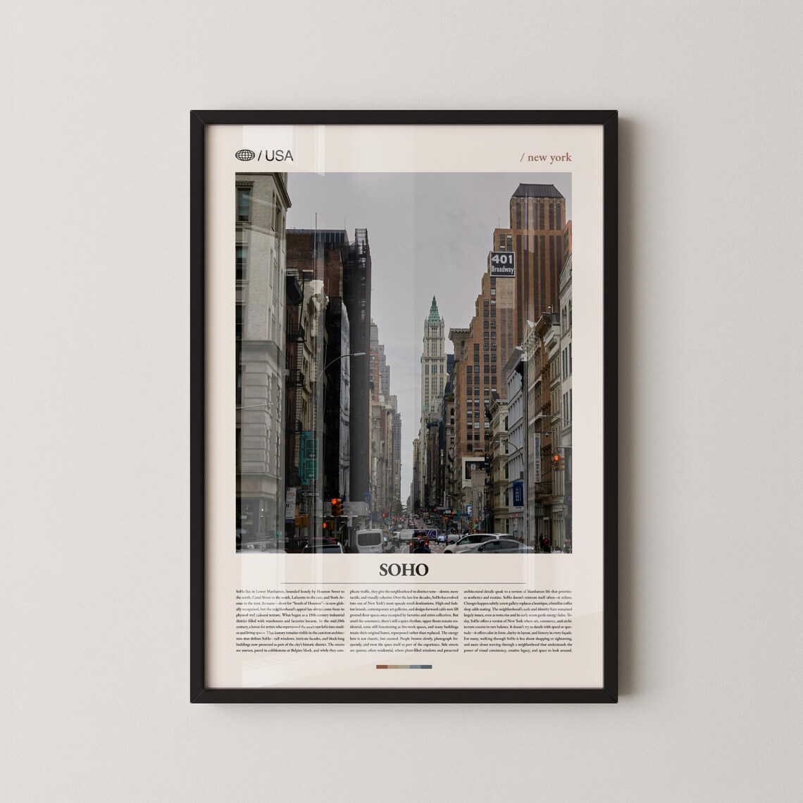 SoHo New York Woolworth Tower Broadway Street View Photo Poster