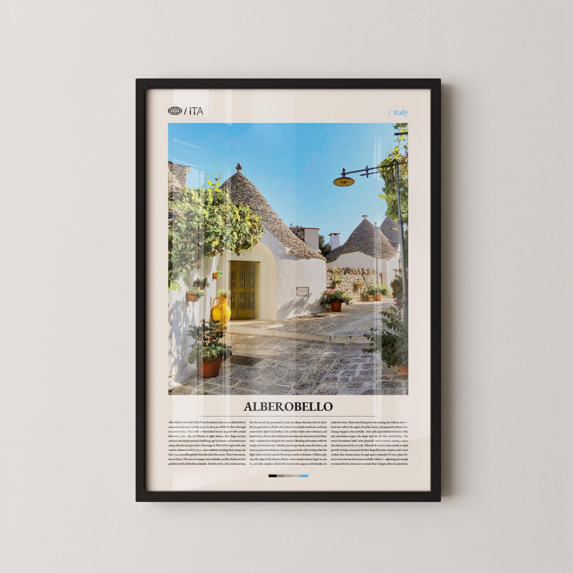Alberobello Italy Trulli Village Photo Poster Historic Puglia Town