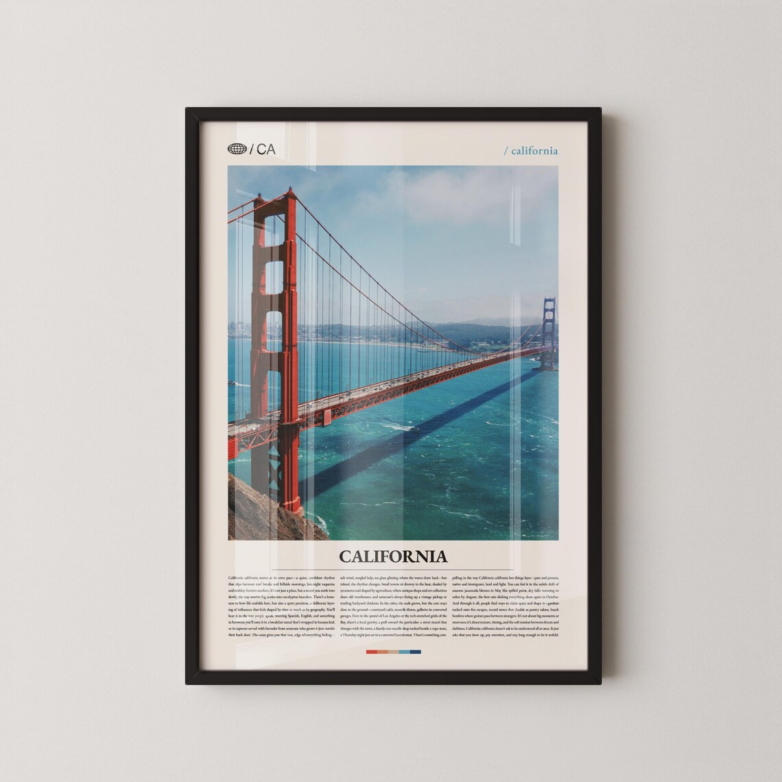 Golden Gate Bridge San Francisco California Photo Travel Poster