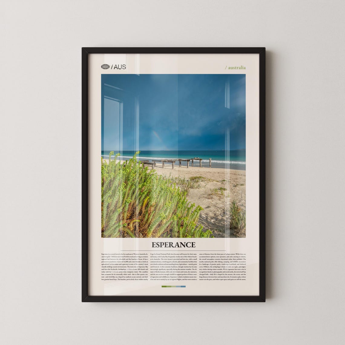 Esperance Western Australia Coastal Dunes Beach Jetty Travel Poster