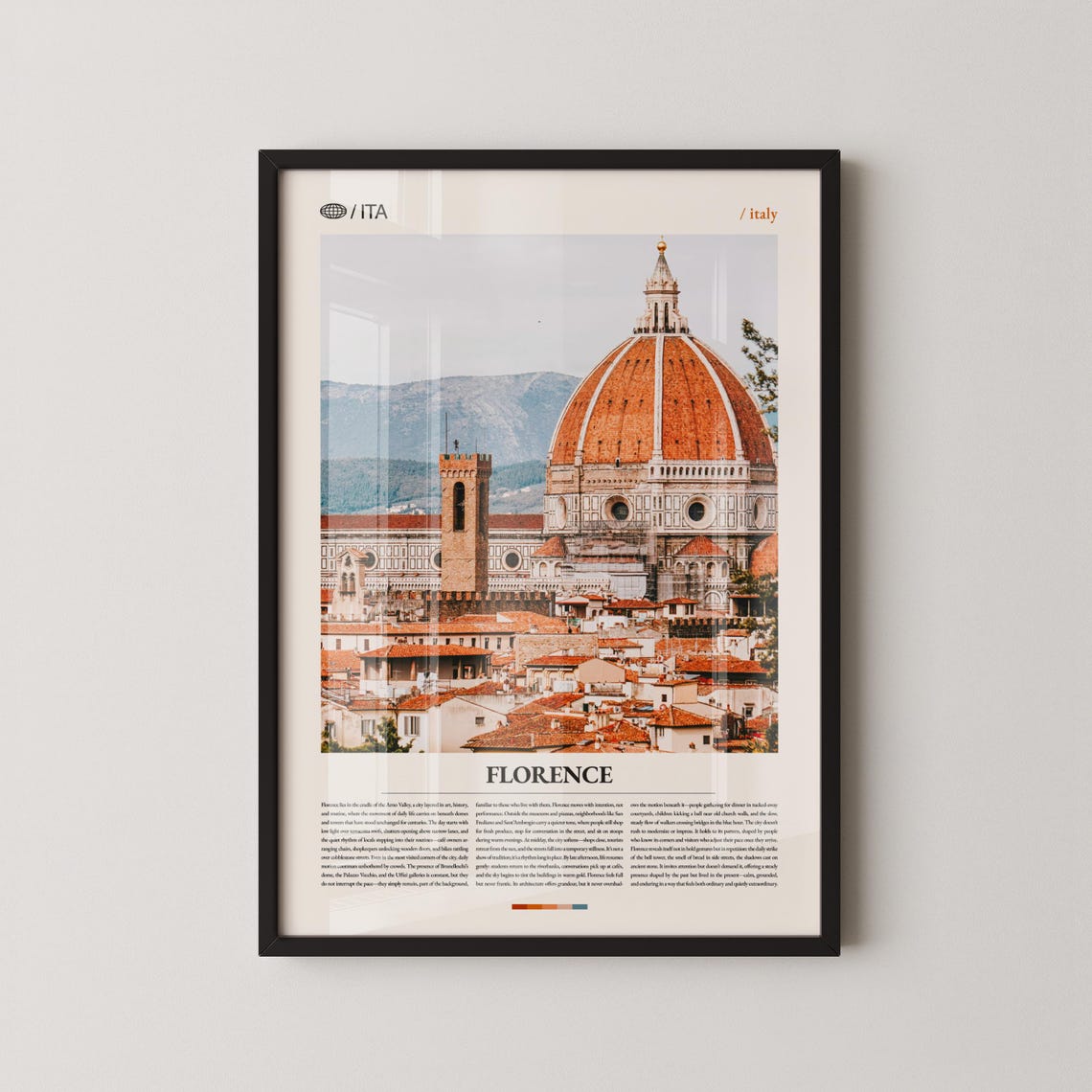 Florence Duomo Red Tiled Dome Terracotta Rooftops Italy Travel Poster