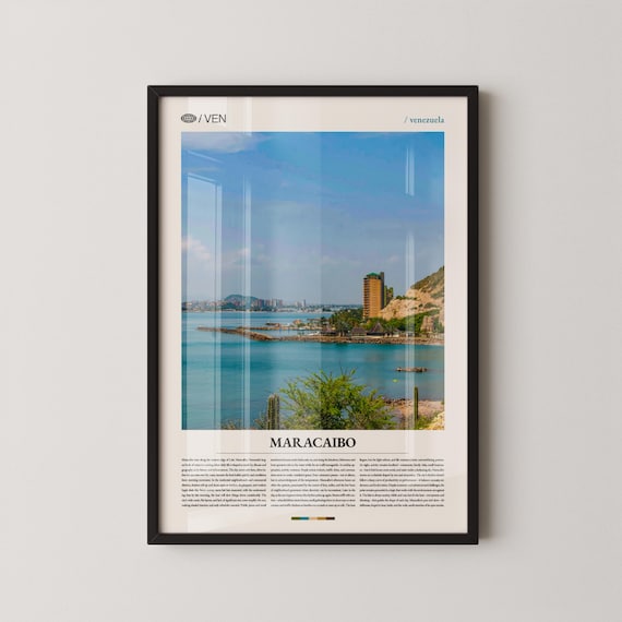 Maracaibo Venezuela Lakefront Cityscape Photo Travel Art Poster