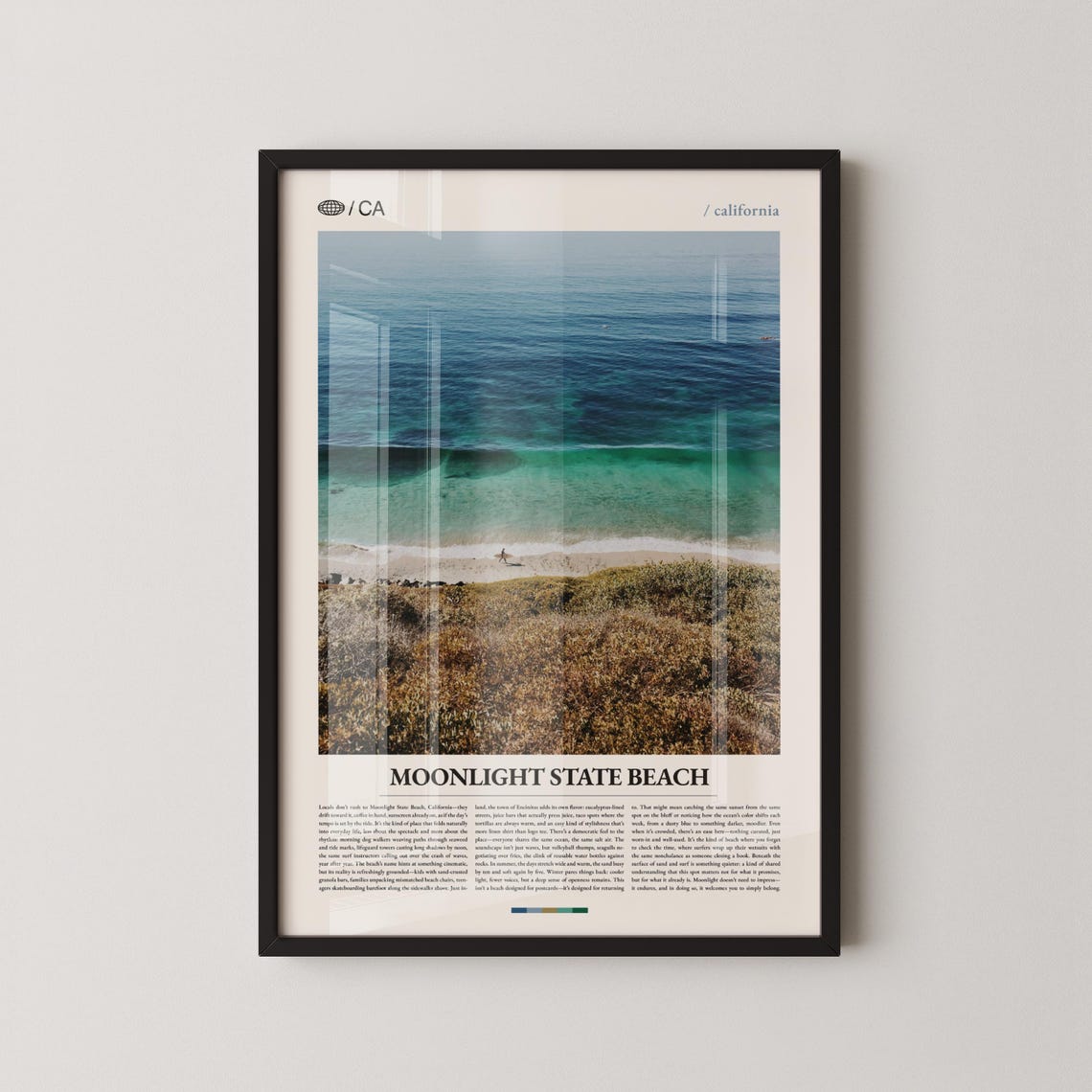 Moonlight State Beach California Classic Photo Edition Poster