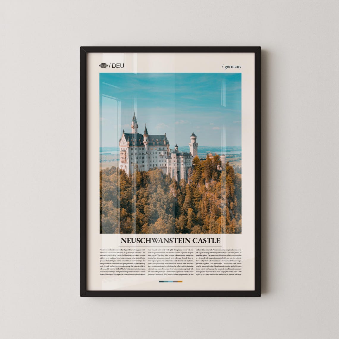 Neuschwanstein Castle Bavaria Germany Scenic Travel Art Poster