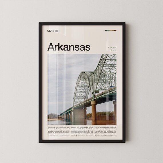 Arkansas Print Natural State Wall Art Poster Photo Ozark Mountains Buffalo National River Hot Springs Scenic