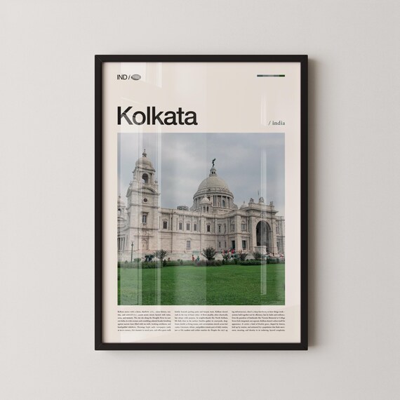 Kolkata Victoria Memorial Landmark Photography Travel Poster