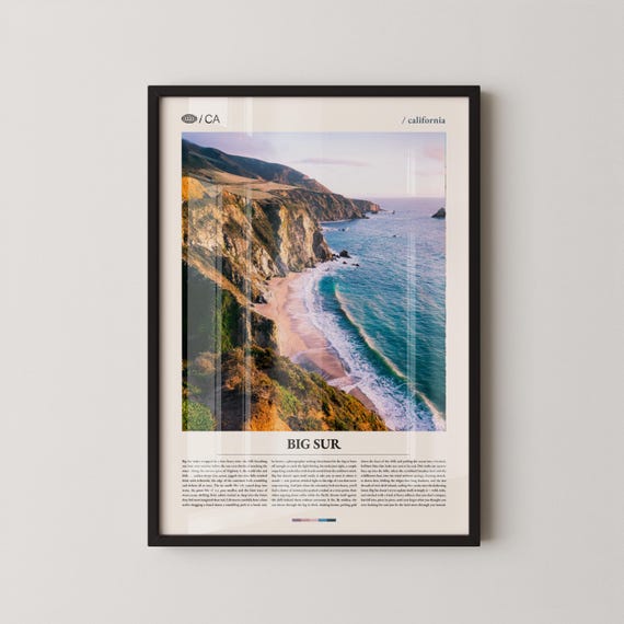Big Sur Print Wall Art Poster Photo Bixby Bridge Pfeiffer Beach Mcway Falls Julia Burns