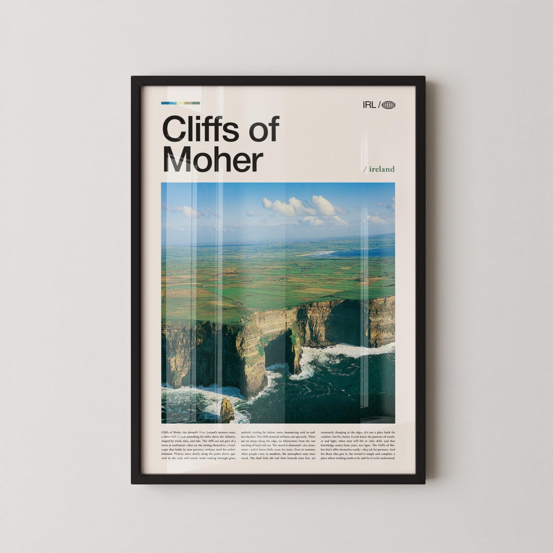Cliffs of Moher Ireland Dramatic Coastal Landscape Travel Poster